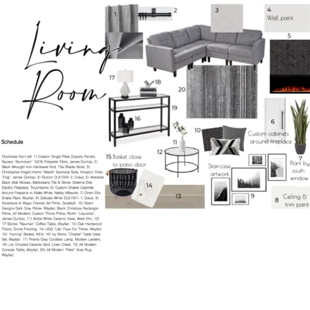 Portfolio-Living Rm Interior Design Mood Board by KJ on Style Sourcebook
