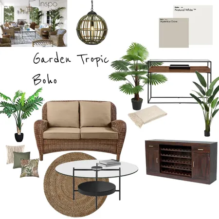 Garden Tropic Boho Interior Design Mood Board by SydneyFranke on Style Sourcebook