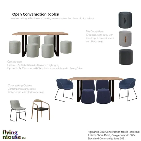 Informal Conversation tables Interior Design Mood Board by Flyingmouse inc on Style Sourcebook