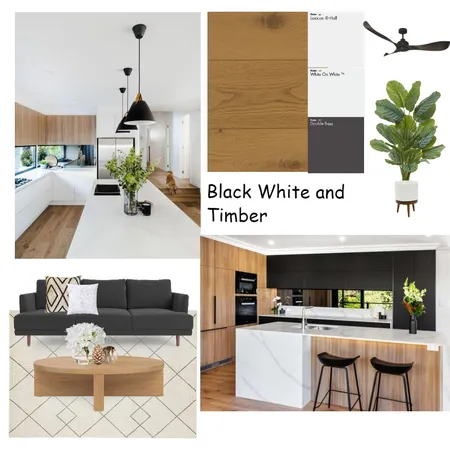 Black, white and Timber Interior Design Mood Board by Kellie Dedman on Style Sourcebook