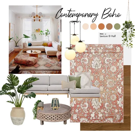 Boho Living Interior Design Mood Board by Alexandra Antoniou on Style Sourcebook