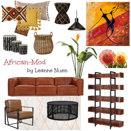 African-Mod Interior Design Mood Board by leanne.nuen@gmail.com on Style Sourcebook