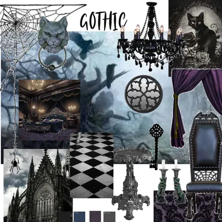 Gothic Interior Design Mood Board by teresa arena on Style Sourcebook