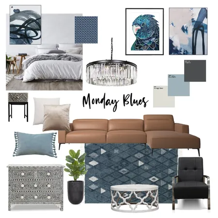 Blues Mood Interior Design Mood Board by Di Taylor Interiors on Style Sourcebook