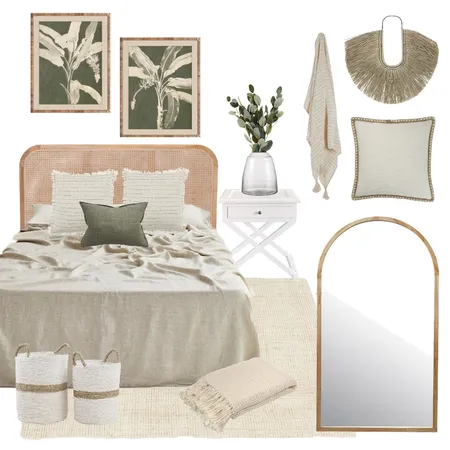 Sage and Natural Bedroom Interior Design Mood Board by Vienna Rose Interiors on Style Sourcebook