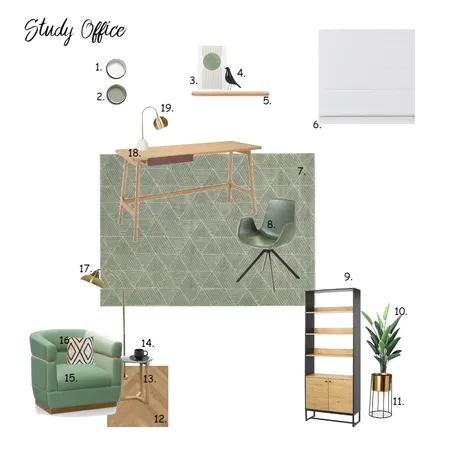 Study Office -Edited Interior Design Mood Board by Mgj_interiors on Style Sourcebook