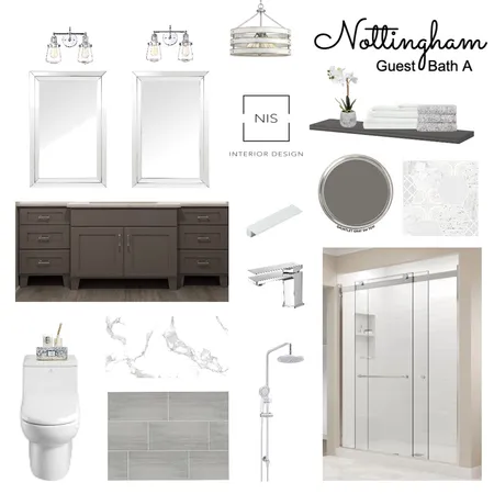 Nottingham Guest Bathroom (option A) Interior Design Mood Board by Nis Interiors on Style Sourcebook