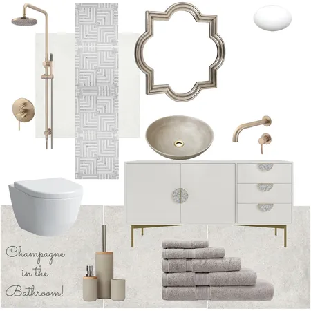 Champagne in the bathroom Interior Design Mood Board by Decor n Design on Style Sourcebook