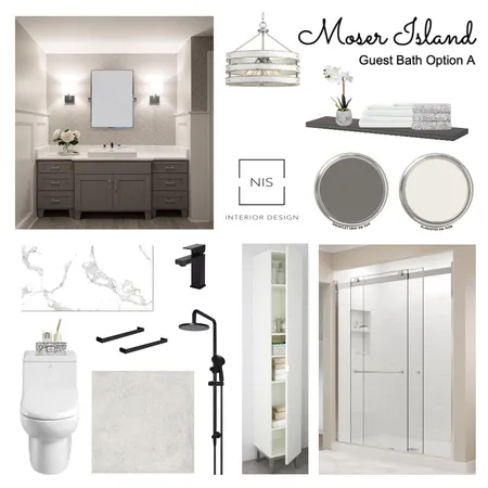 Moser Island Guest Bathroom (option A) Interior Design Mood Board by Nis Interiors on Style Sourcebook