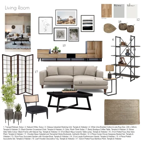 Living room Interior Design Mood Board by Katerina on Style Sourcebook
