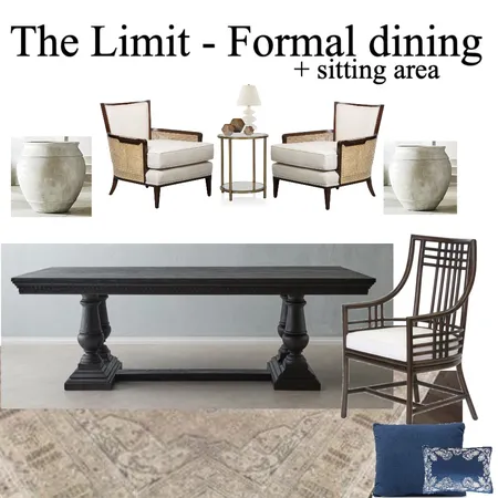 The Limit - Formal Dining and Sitting area Interior Design Mood Board by Sarah Wood Designs on Style Sourcebook