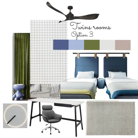 משפחת סגס: חדרי תאומים: אופציה 3 Interior Design Mood Board by Marin-a on Style Sourcebook