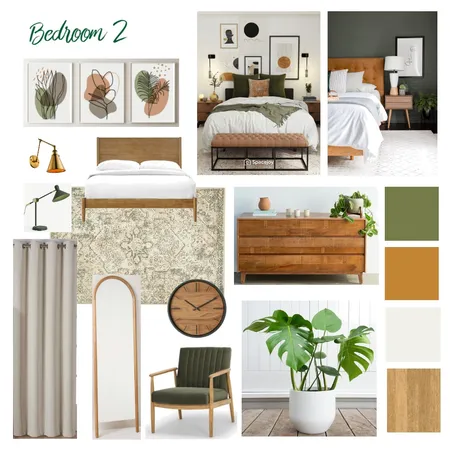 Bedroom 2- Green Interior Design Mood Board by je.ssw@hotmail.com on Style Sourcebook