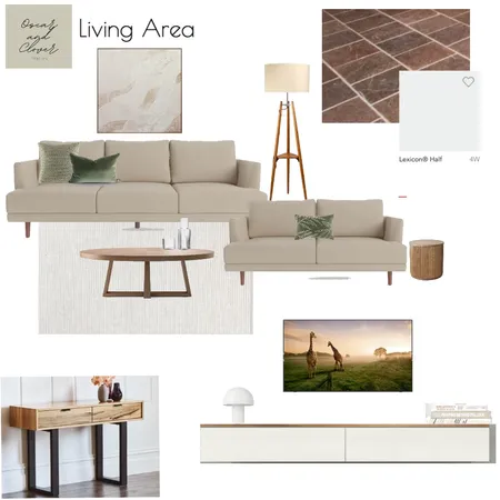 Kimber Project- Living Area Interior Design Mood Board by oscarandcloverinteriors on Style Sourcebook