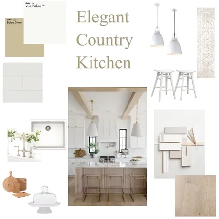 Elegant Country Kitchen Interior Design Mood Board by harpercoledesign on Style Sourcebook