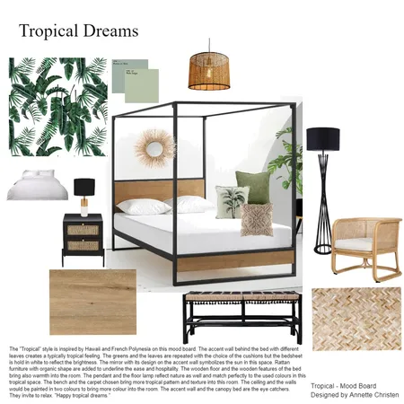 Tropical Bedroom Interior Design Mood Board by Annette Christen on Style Sourcebook