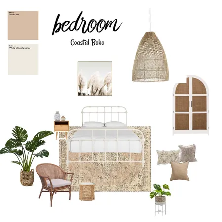 Coastal Boho Bedroom Interior Design Mood Board by Scandilane- on Style Sourcebook