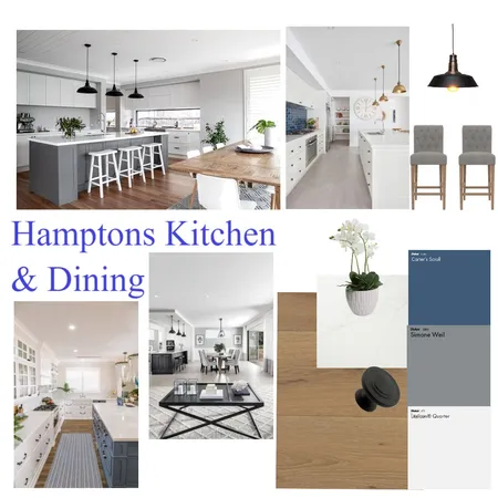 Hamptons Kitchen Interior Design Mood Board by Kellie Dedman on Style Sourcebook