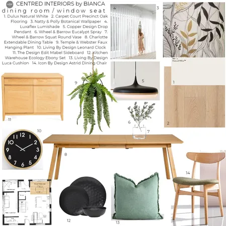 Ridgewood Drive Project - DINING Interior Design Mood Board by Centred Interiors on Style Sourcebook