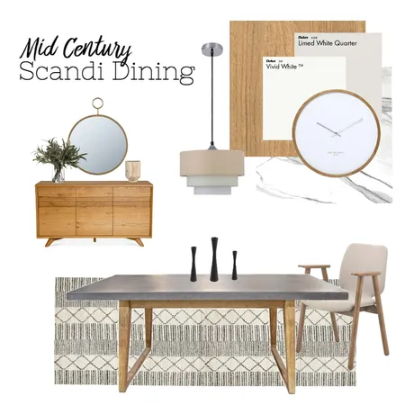 Mid Century Scandi Dining Interior Design Mood Board by InnerLifeDesign on Style Sourcebook