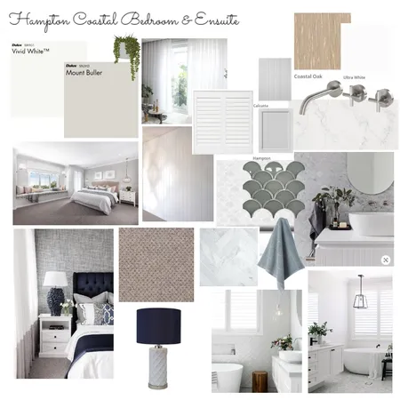 Hampton Coastal bedroom & Ensuite Interior Design Mood Board by klaudiamj on Style Sourcebook