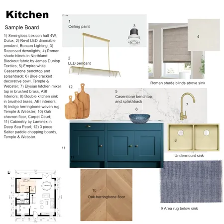 Sample Board - Kitchen Interior Design Mood Board by Davinia Lorretta Design on Style Sourcebook