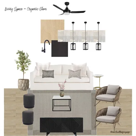 Living Space - Organic Glam Interior Design Mood Board by Casa Macadamia on Style Sourcebook
