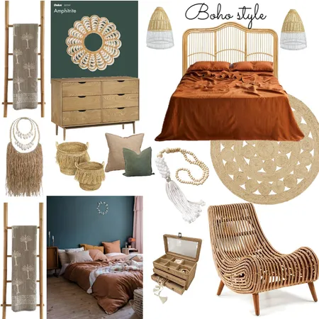 Boho Bedroom Interior Design Mood Board by raisa on Style Sourcebook