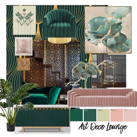 Art Deco Lounge Interior Design Mood Board by zohraahmadi7 on Style Sourcebook