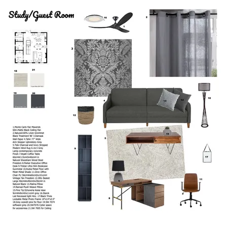 STUDY ROOM Interior Design Mood Board by Mellany Jagt on Style Sourcebook