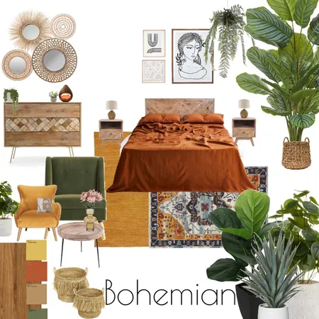 BOHEMIAN Bedroom Interior Design Mood Board by musamu on Style Sourcebook