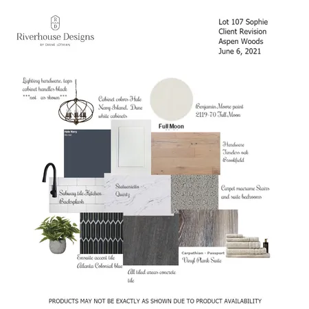 Lot 107 Sophie -client revision interior Interior Design Mood Board by Riverhouse Designs on Style Sourcebook