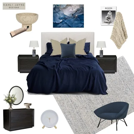 Contemporary Minimalist Bedroom Interior Design Mood Board by Kahli Jayne Designs on Style Sourcebook
