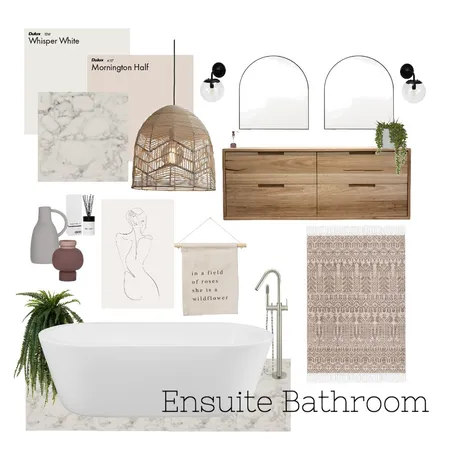 Organic Beauty Ensuite Bathroom Interior Design Mood Board by InnerLifeDesign on Style Sourcebook