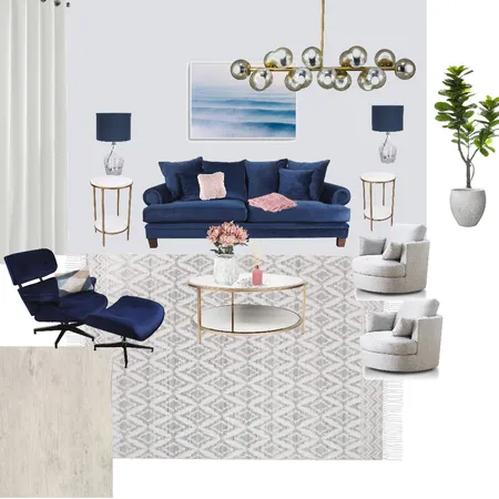 blue and blush Interior Design Mood Board by khadijah.L on Style Sourcebook