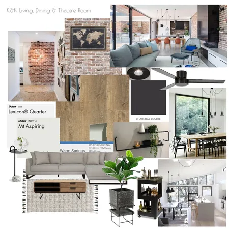 K&K Living, dining & Theatre Interior Design Mood Board by klaudiamj on Style Sourcebook