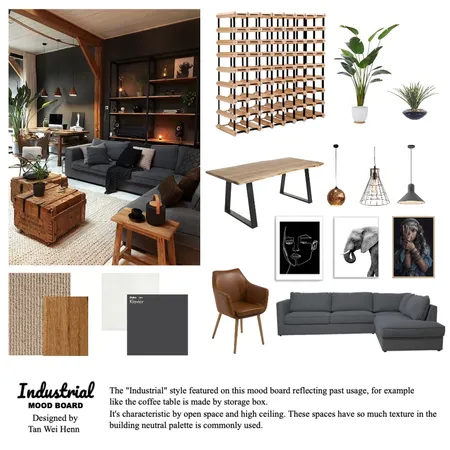 industrial Interior Design Mood Board by Henn on Style Sourcebook