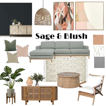 Sage and Blush Interior Design Mood Board by Di Taylor Interiors on Style Sourcebook