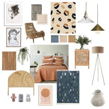 Boho Bedroom Interior Design Mood Board by taylorherr on Style Sourcebook