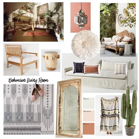 bohemian living room2 Interior Design Mood Board by Jasperjoy on Style Sourcebook
