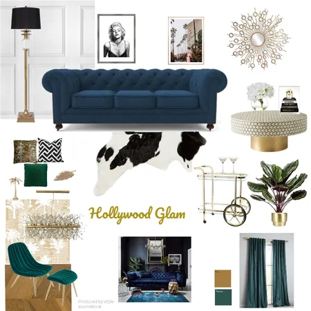 Hollywood glam Interior Design Mood Board by dthiele on Style Sourcebook