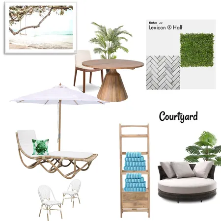 Courtyard Interior Design Mood Board by Airlie Dayz Interiors + Design on Style Sourcebook