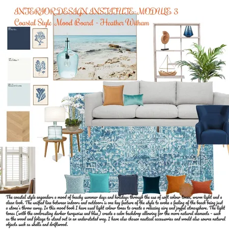 Module 3: Coastal Style Interior Design Mood Board by Heather Witham on Style Sourcebook