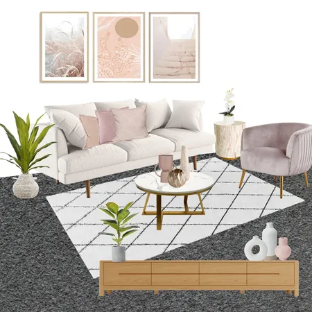 Luxo Living Lounge Room - pink Interior Design Mood Board by stephc.style on Style Sourcebook