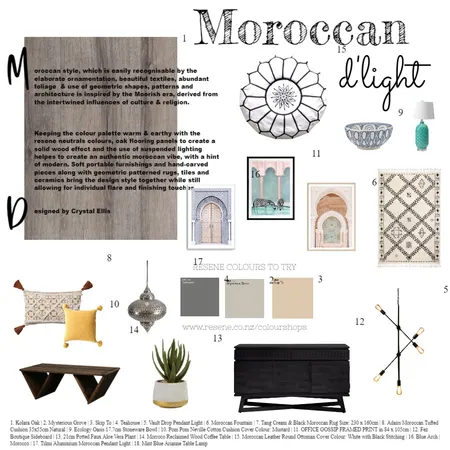 Moroccan d'light Interior Design Mood Board by Crystalee on Style Sourcebook