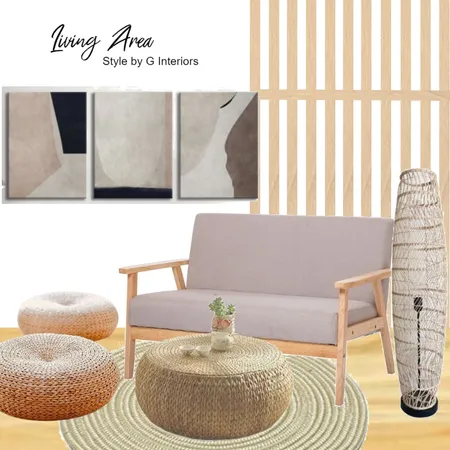 Japandi Living Area Interior Design Mood Board by Gia123 on Style Sourcebook