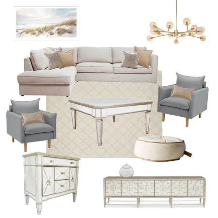 Coastal Living Room Interior Design Mood Board by Interior Revamps on Style Sourcebook