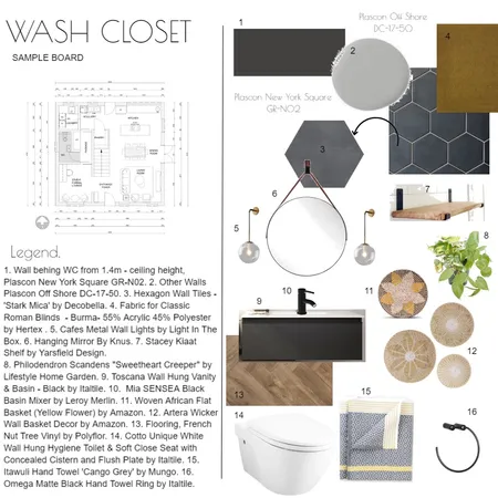 Wash Closet Interior Design Mood Board by Michellie on Style Sourcebook