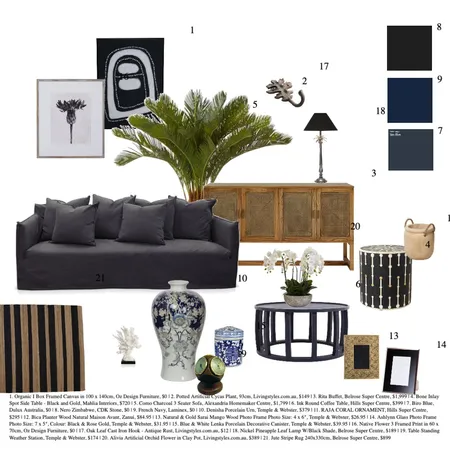 CHARCOAL BLUES Interior Design Mood Board by Caley Ashpole on Style Sourcebook