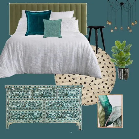 Teal Green Bedroom Interior Design Mood Board by Linda.M80 on Style Sourcebook